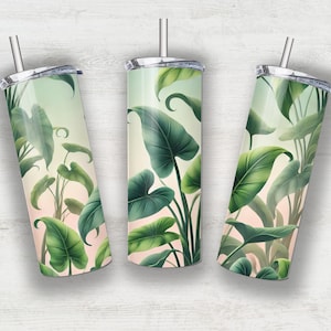 Philodendron Spiritus Sancti  PNG | Sublimation & Printable Vinyl | 20 oz Skinny Tumbler Design