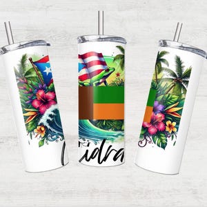Cidra Puerto Rico Tumbler Sublimeringsöverföring: 20 oz smal tumbler