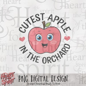 Cutest Apple In The Orchard png Sublimation Design Download, Sublimation PNG, Apfel PNG, Herbst PNG, Sublimation Designs digitaler Download
