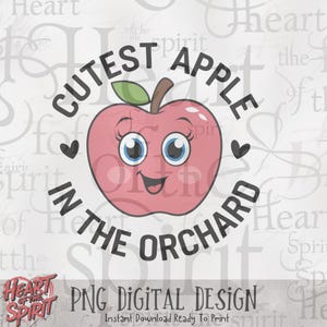 Cutest Apple In The Orchard png Sublimation Design Download, Sublimation PNG, Apfel PNG, Herbst PNG, Sublimation Designs digitaler Download