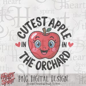 Cutest Apple In The Orchard png Sublimation Design Download, Sublimation PNG, Apfel PNG, Herbst PNG, Sublimation Designs digitaler Download