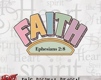 Faith PNG: Whimsical Christian Design (Digital Download)