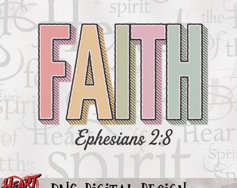 Faith-png: christelijk grillig ontwerp (digitale download)