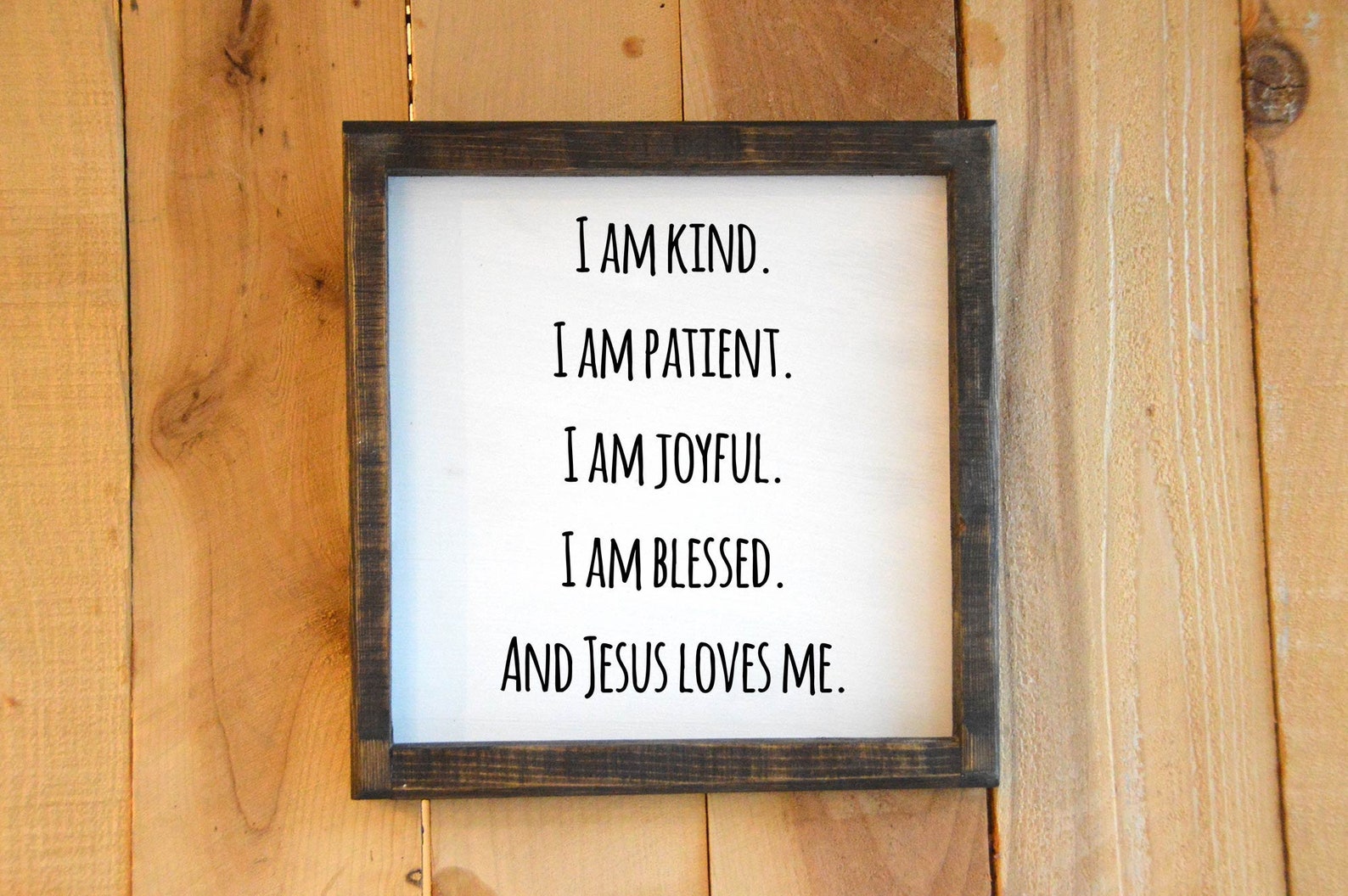 Positive Affirmation Wall Art Wood Sign Christian Home Decor Etsy