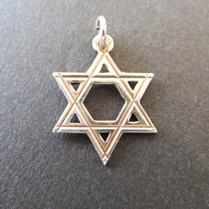 Pretty Silver Star of David Charm, Jewish Faith, Judaica