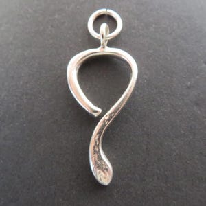 Vintage Sterling Silber Schlange Anhänger, Charm