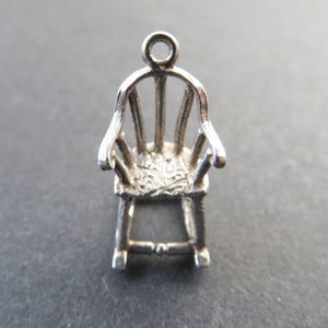 Sterling Silver Rocking Chair Charm - Small Pendant (18mm)