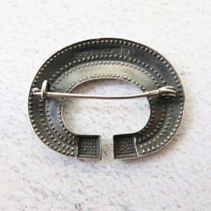 Broche Vintage Finlandaise Kalevala Koru Style Celtique En Laiton - 27x25 Mm - Occasion