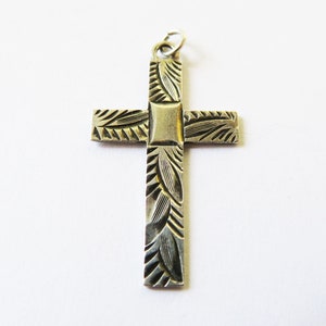 Vintage Silver Cross Pendant, Christian Charm
