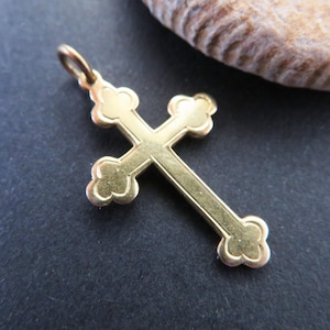 Vintage Rolled Gold Cross Pendant, Christian Charm