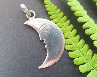 Silver Man in the Moon Pendant, Moon Face