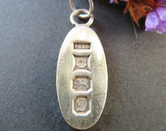 Oval Silver Ingot Pendant, Hallmarked 1978