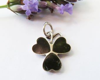Vintage Silver Connemara Shamrock Pendant, Sterling Charm