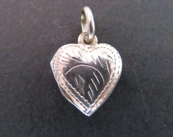 Tiny Silver Heart Locket for Two Photos