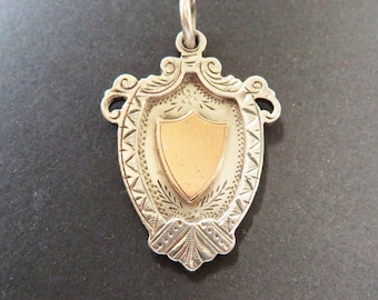 Ornate Antique Silver Watch Fob, Hallmarked with Clear Cartouche, Pet Name Tag