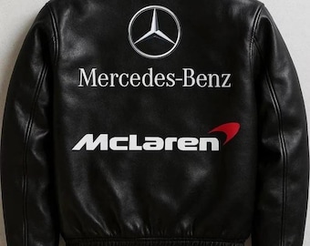 Mercedes Benz F1 Racing Leather Jacket, Automotive Fashion - Etsy