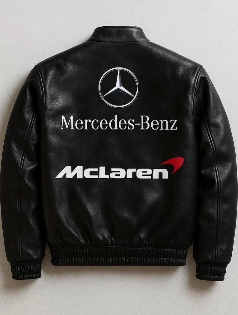 Mercedes Benz F1 Racing Leather Jacket, Automotive Fashion - Etsy