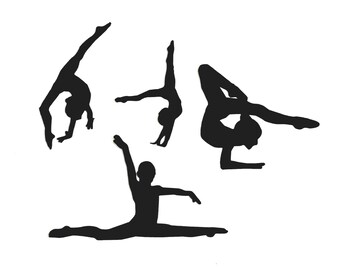 Ch Gymnastics Die Cuts Girl 8 Gymnast Ballet Any Colour//Card Female