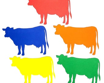 Die Cut Cow Paper Cutout 20 Pack Paper Cow Paper Cow Shapes Cow Shapes