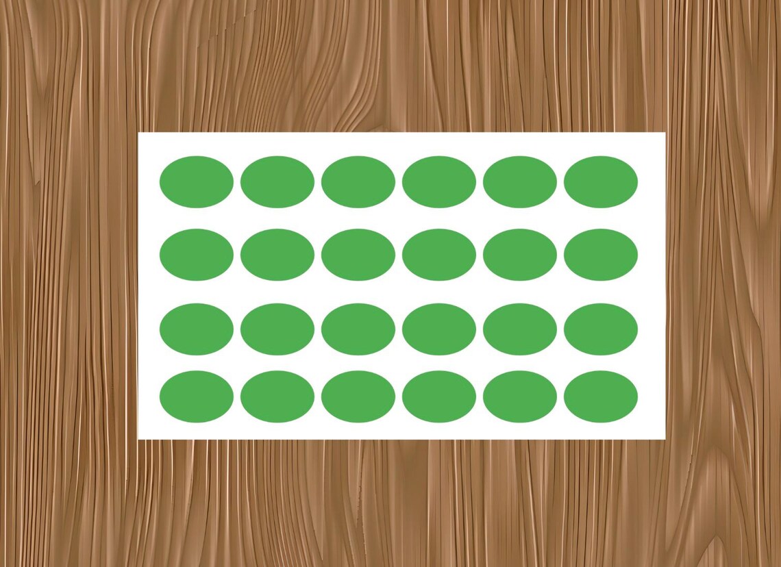Vinyl Decal Sheet of 24 Oval Shapes | Geometric Vinyl Stickers | Laptop ...