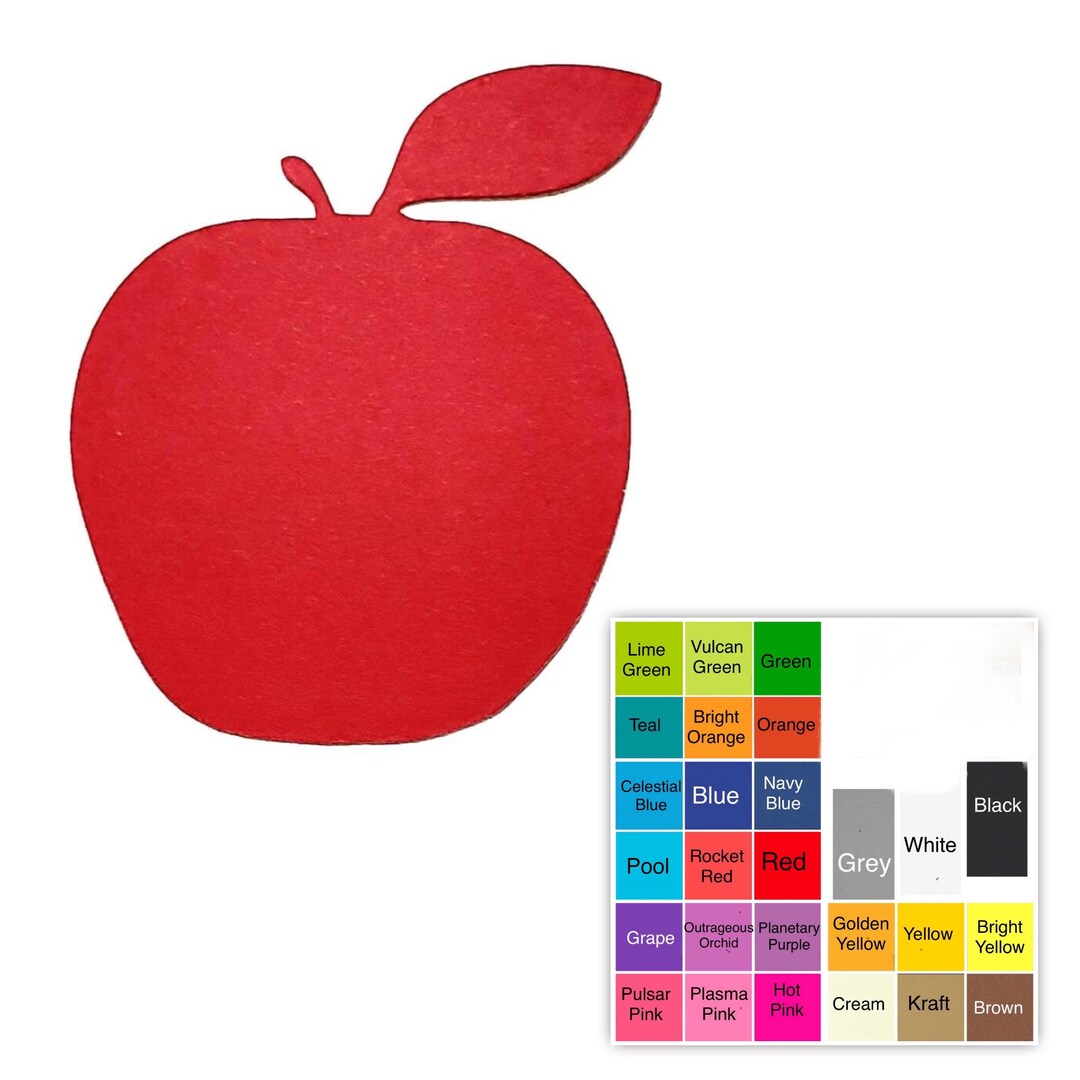 25 Pack – Paper Apple Shapes, Apple Shape, Apple Paper Cut Out, Paper ...