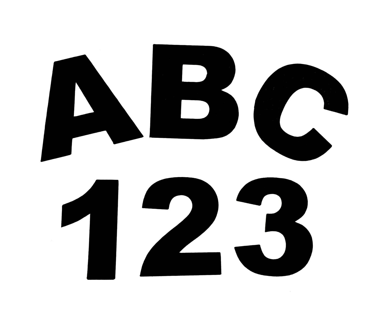 Die Cut Letters Die Cut Numbers Arial Black Die Cut Letters Etsy