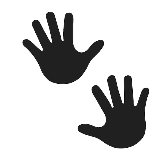 25 Handprint Die Cuts Hand Cut Outs Hand Cutouts Handprint Etsy