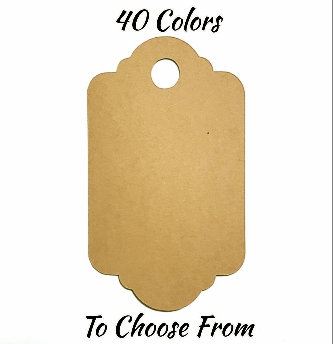 24 Choose Your Own Color Gift Tags Paper Gift Tags Blank Gift Etsy