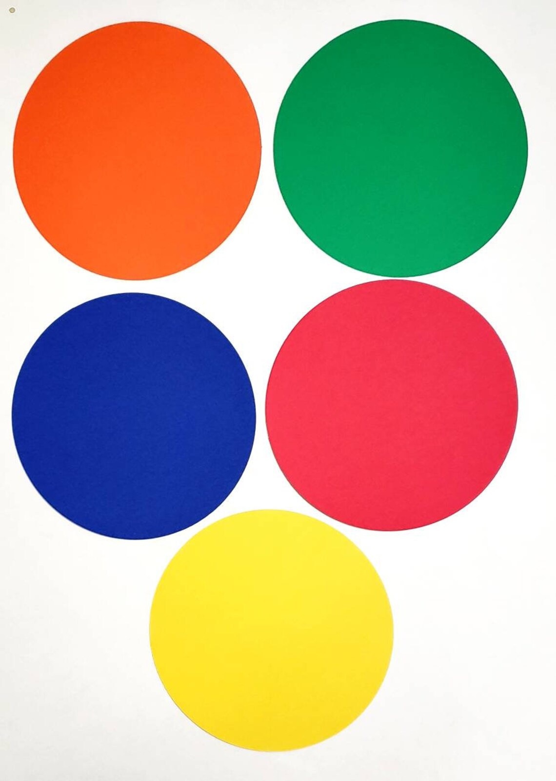 Circle Shape Die Cuts in Primary Colors Circle Shape Cut Outs - Etsy