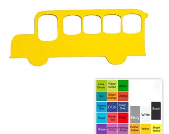25 pack – Paper School Bus Shapes, School Bus Die Cuts, Bus Paper Cutouts, Back to School Decorations, Teacher Paper Shapes