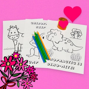 Kids' Chiropractic Coloring Set - 25 Printable Pages, Instant Download