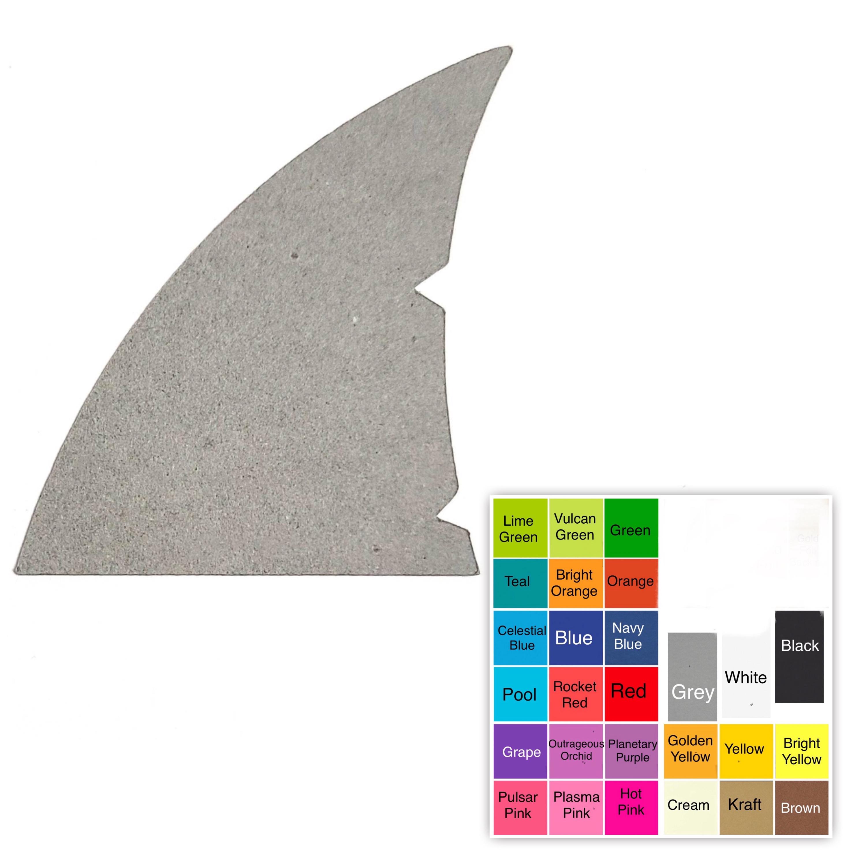 25 Pack – Paper Shark Fin Shapes, Shark Fin Die Cuts, Shark Fin Cut ...