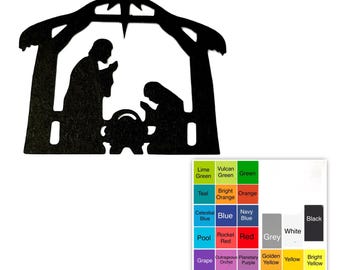 25 pack – Paper Nativity Scene Shapes, Nativity Die Cuts, Christmas Paper Cutouts, DIY Holiday Paper Crafts, DIY Card Making Supplies