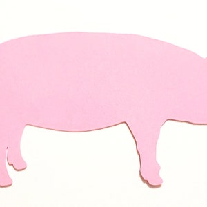 Set of 25 Paper Die Cut Pig Shapes for Scrapbooking, Card Making, DIY Crafts, Farm Theme Decor, Party Supplies, Animal Cutouts