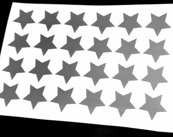 24 Star Vinyl Sticker Sheet, Laptop Sticker, Waterproof Sticker, Star Vinyl Decal, Water Bottle Sticker, Notebook Sticker