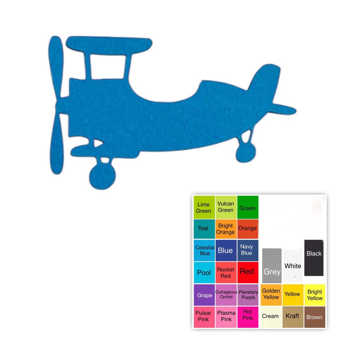 25 Pack – Paper Biplane Shapes, Biplane Die Cuts, Plane Cutouts ...