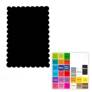 25 pack – Paper Scallop Rectangle Shapes, Scalloped Rectangle Die Cuts, Paper Cutouts, DIY Cardmaking Paper Crafts, Party Paper Shapes