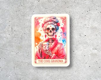 Grandma Tarot Card Sticker – Funny Witchy Vinyl Decal