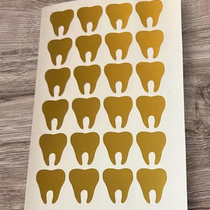 Tooth Decal Stickers: 24 Vinyl Decals for Crafts & Decor
