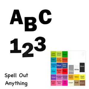 Paper Die Cut Letters & Numbers, Alphabet and Number Cutouts,  Spell Any Word, Custom Word Paper Shapes, Personalized Words, Bulletin Board