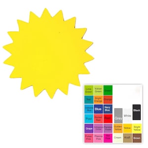 25 pack – Paper Sun Shapes, Sun Die Cuts, Sunshine Paper Cutouts, Summer Party Paper Crafts, DIY Sun Paper Decorations, Paper Craft Supplies