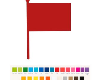 25 Pack – Paper Flag Shapes, Flag Die Cuts, Flag Cutout, American Flag Paper Shapes, Waving Flag Cutout,  Card Making Supplies, Paper Crafts