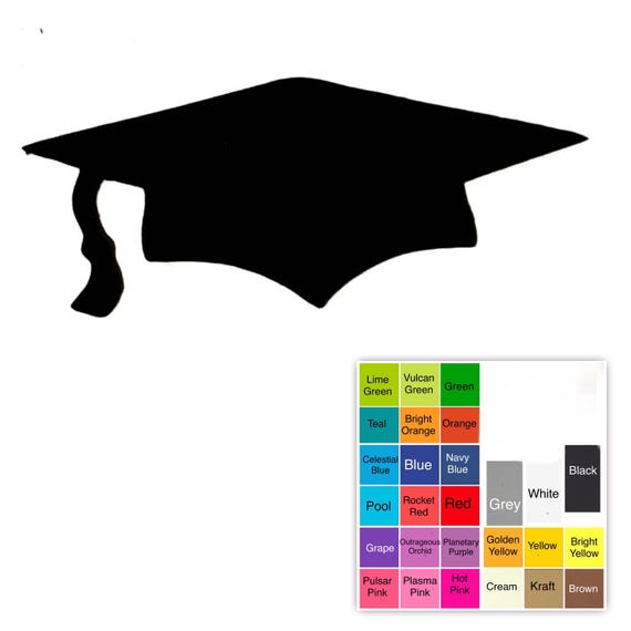 25 Pack - Paper Graduation Cap Shapes, Graduation Cap Die Cuts, Graduation Cap Cut Outs, Graduation Party Supplies, Scrapbooking Supplies