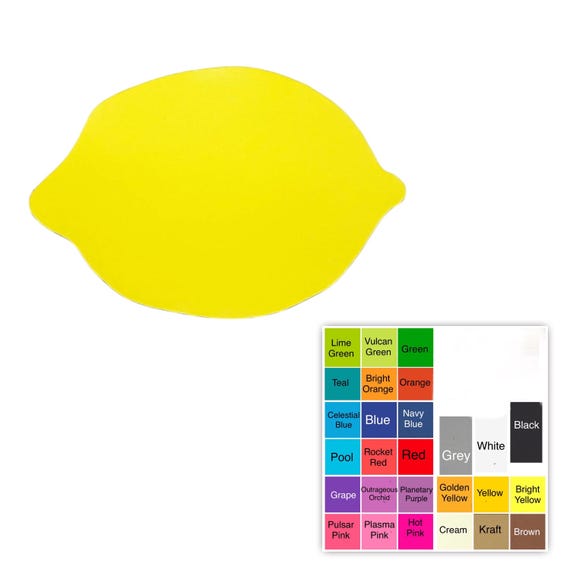 25 Pack – Paper Lemon Shapes, Lemon Die Cuts, Lemon Cutouts, Fruit