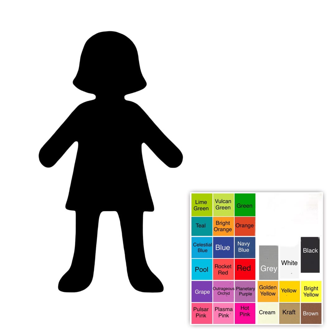 25 Pack – Paper Girl Shapes, Girl Shape Die Cuts, Woman Paper Cutouts ...