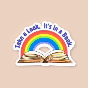 Reading Rainbow Sticker: Bookish Vinyl Decal for Readers