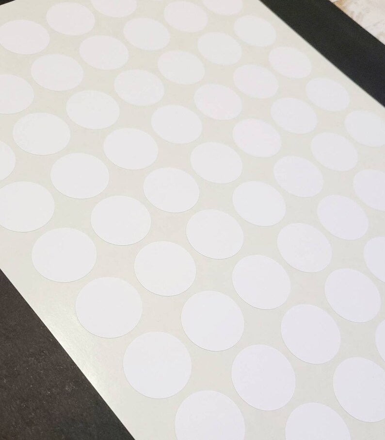 1 Inch Matte White Circle Stickers Round Matte Stickers Blank | Etsy