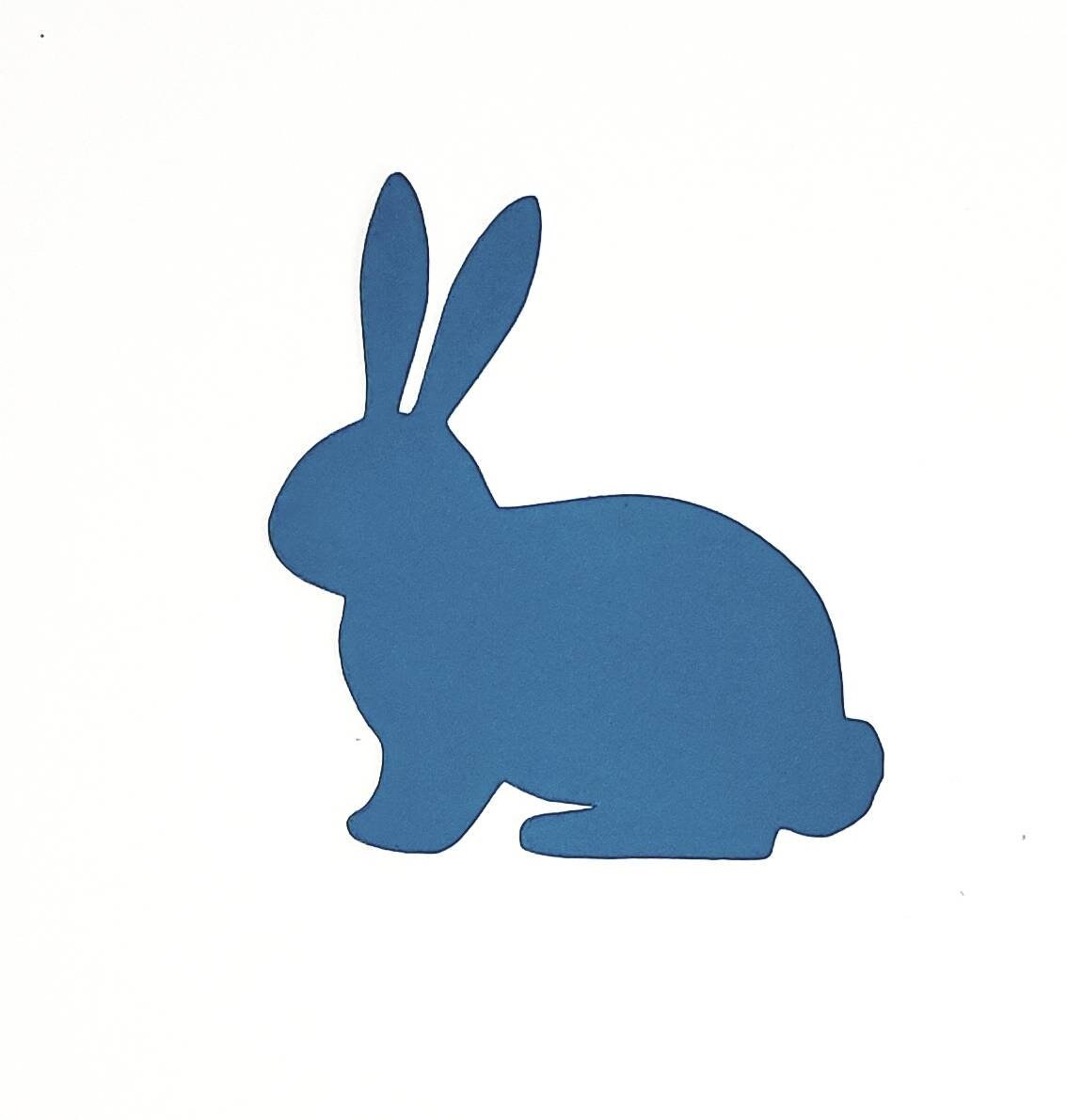 Set of 25 Rabbit Paper Die Cuts for Easter, Scrapbooking