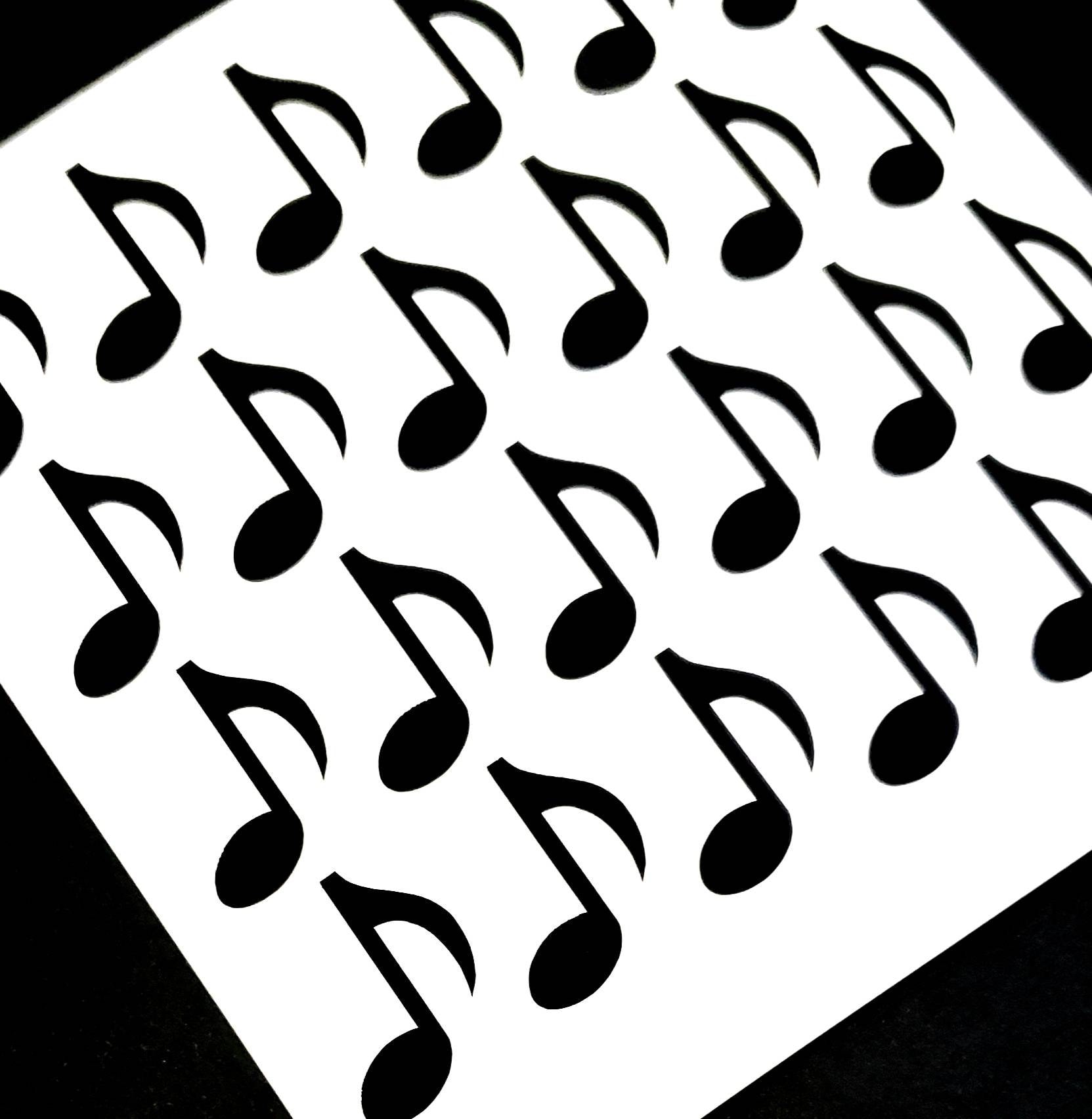 24 Music Note Vinyl Stickers Music Note Vinyl Decals Music Etsy