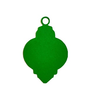 Set of 25 Christmas Ornament Paper Die Cuts | Holiday Crafting Supplies | Handmade Xmas Ornaments for Scrapbooking, Cardmaking, Gift Tags
